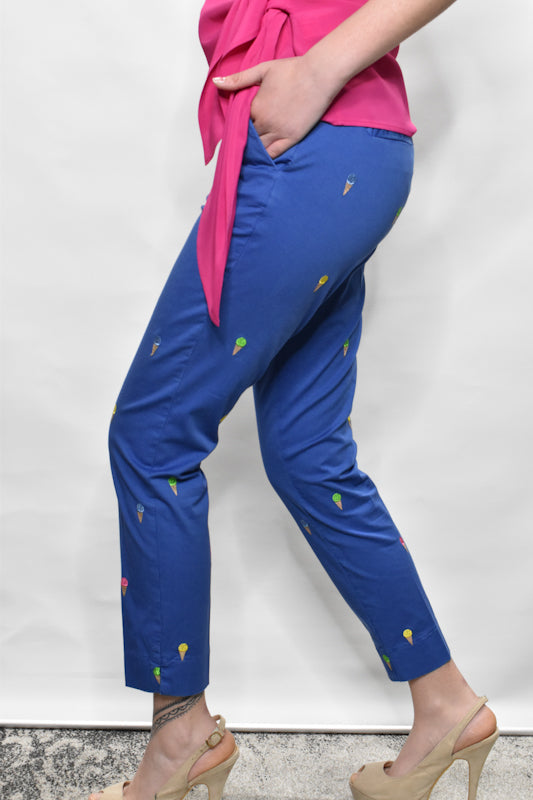 Pantalone tasca America ricamo