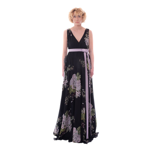 Abito lungo fantasia floreale