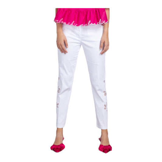 Pantalone ricamo laterale