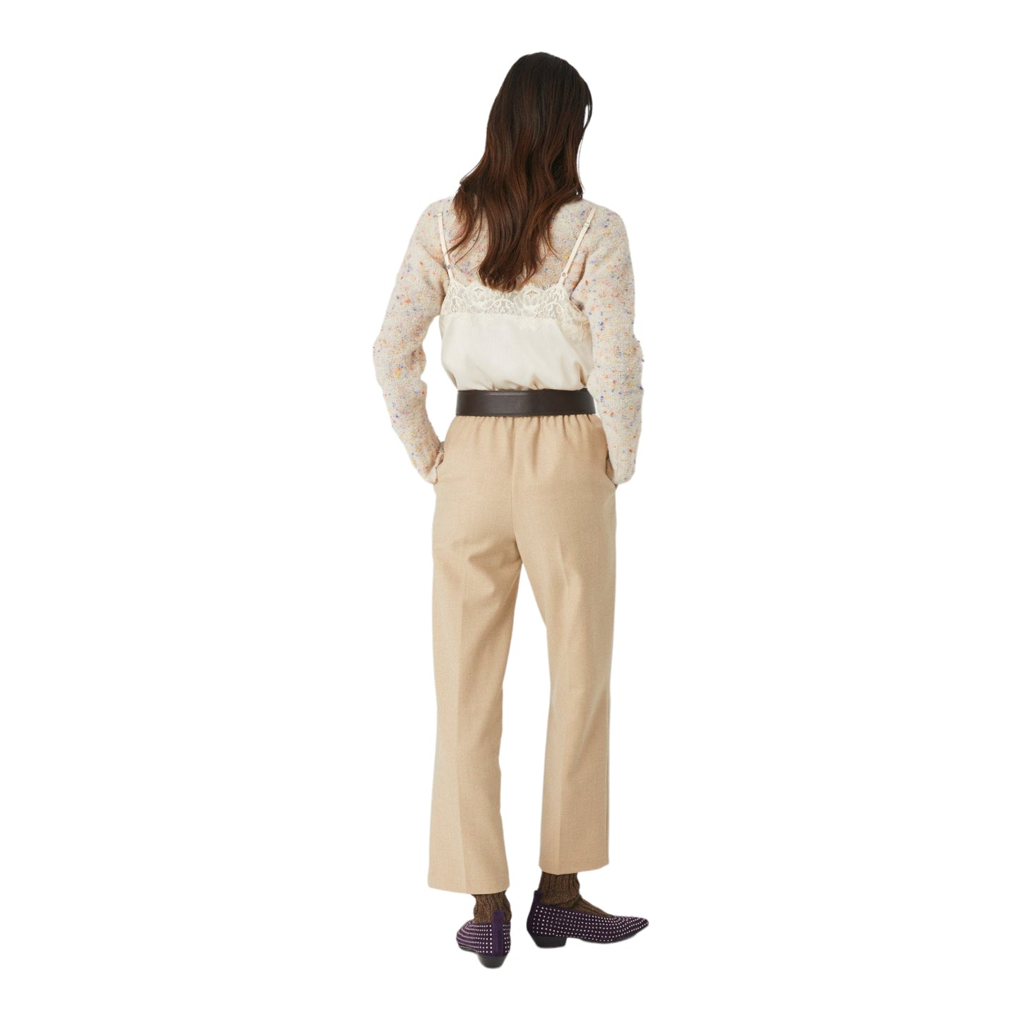 Pantalone in flanella di lana