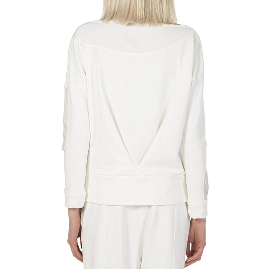 Felpa con intarsi in lana