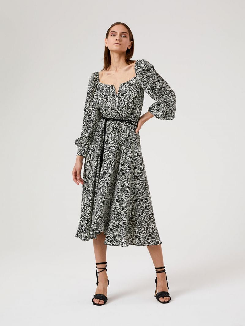 Abito midi stampato