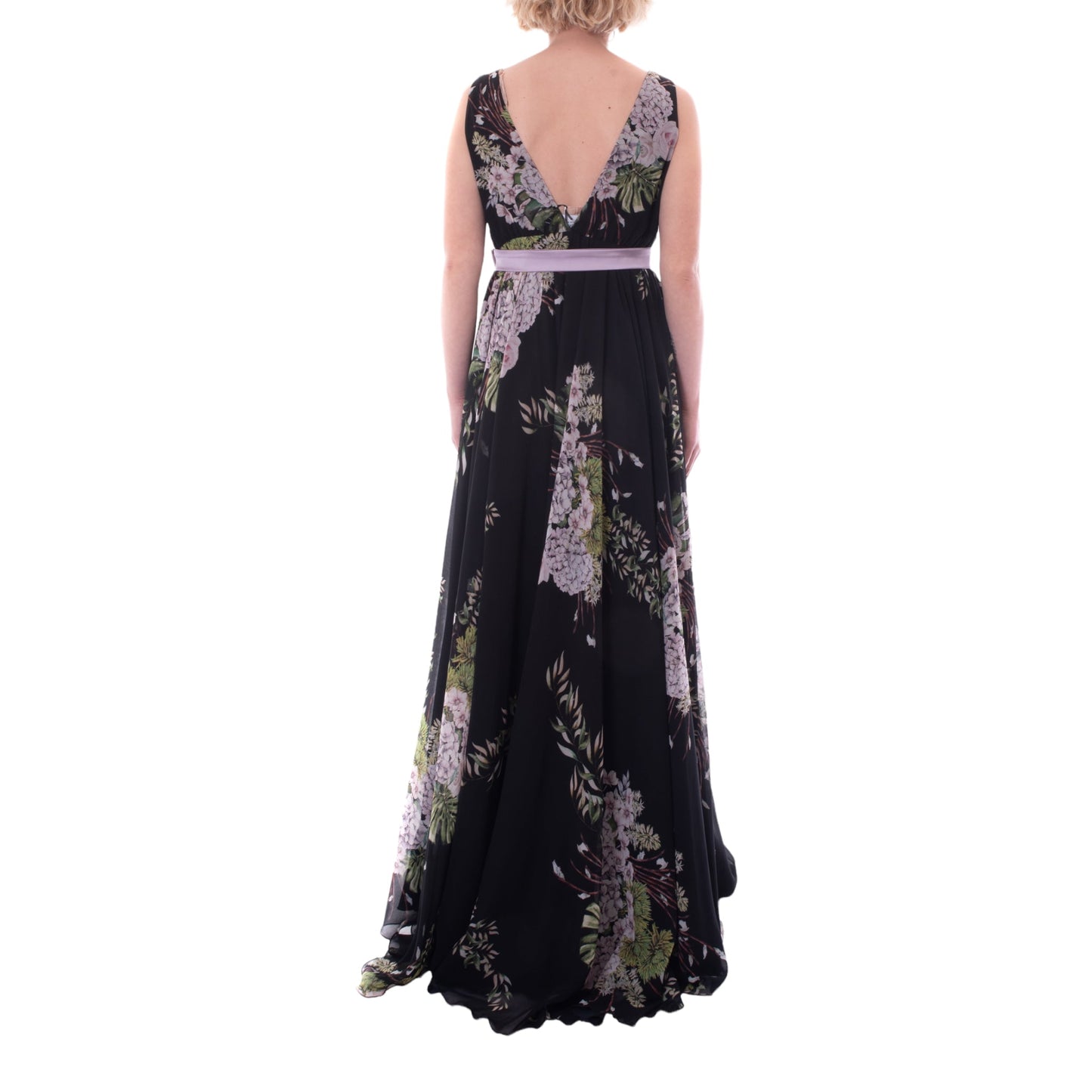 Abito lungo fantasia floreale