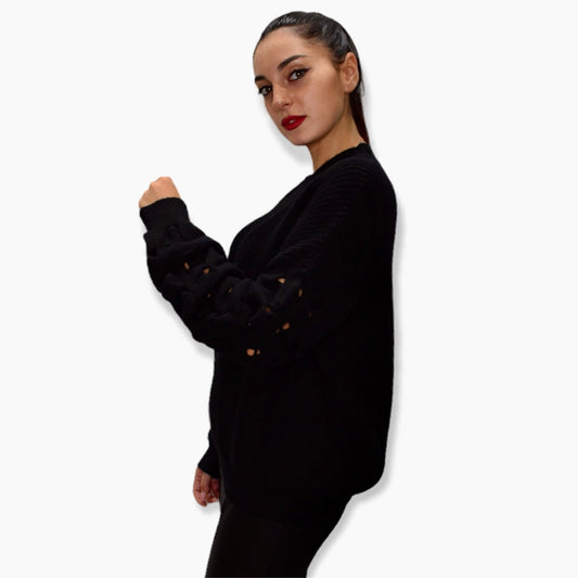 Maglia manica traforata