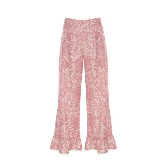 Pantalone in sangallo stampato