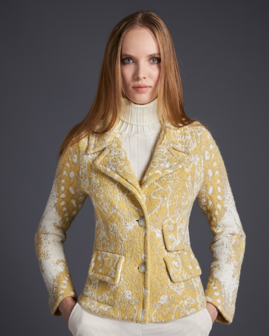 Giacca in maglia fantasia