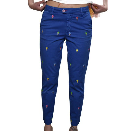 Pantalone tasca America ricamo